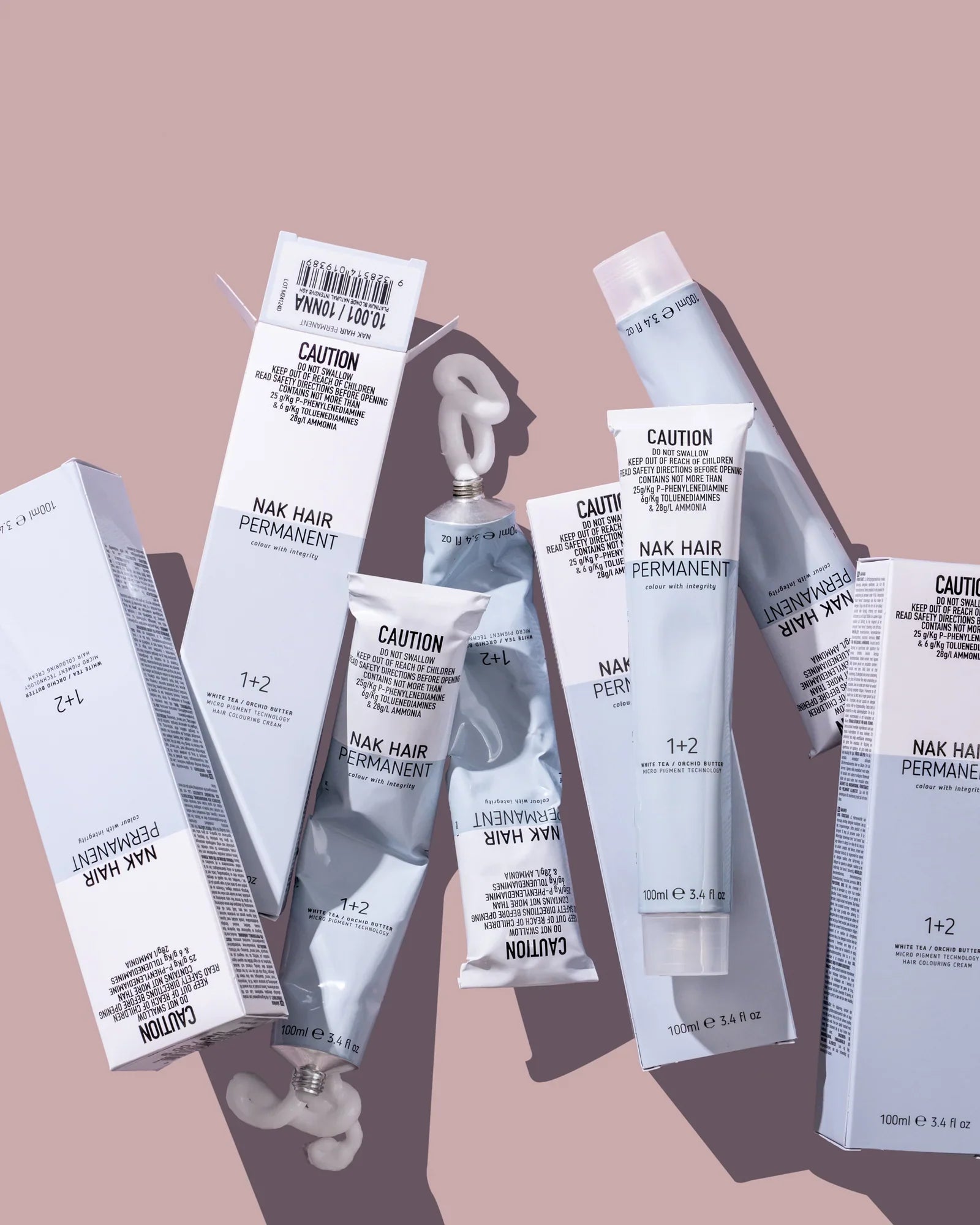 NAK Haircare range of permanent hair colours