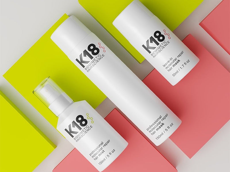 18 Hair Care Collection: Featuring K18Peptide™ technology, this collection includes the Leave-In Molecular Repair Hair Mask, Professional Molecular Repair Hair Mist, and Peptide Prep Detox Shampoo.