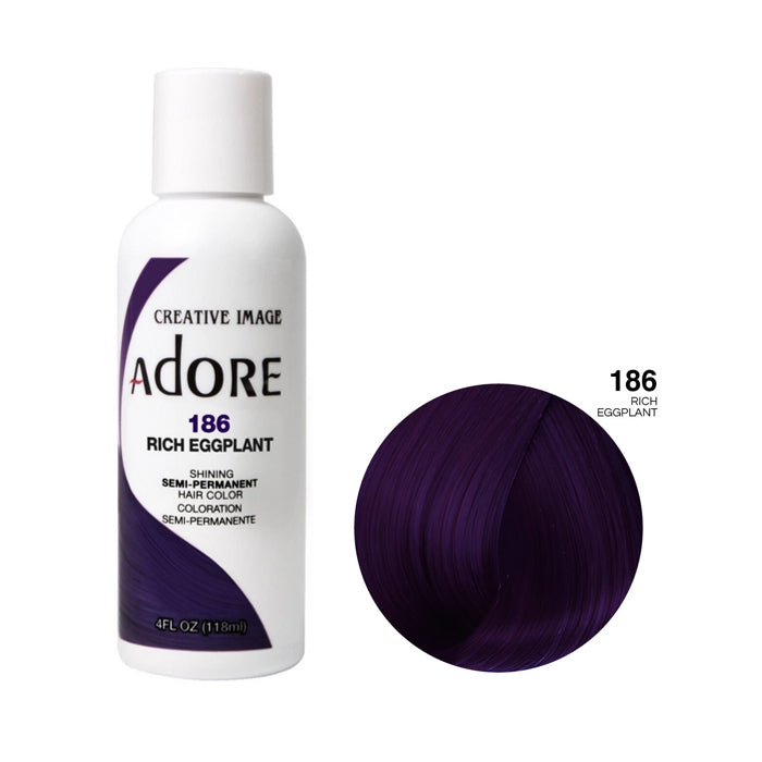 Adore Semi Permanent Hair Color Rich Eggplant 118ml