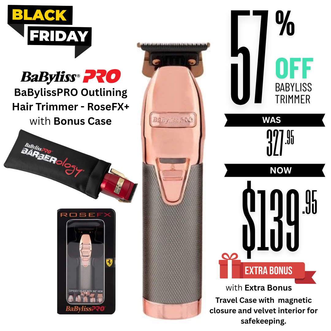 BaBylissPRO Outlining Hair Trimmer - RoseFX+ BONUS CASE - BLACK FRIDAY SALE