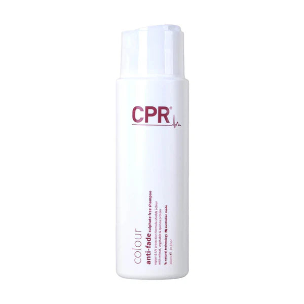 CPR Colour anti fade shampoo is a gentle, colour extending cleanser with intelligent botanical proteins that adhere to the cuticle and cortex to bind colour molecules and capture colour radiance