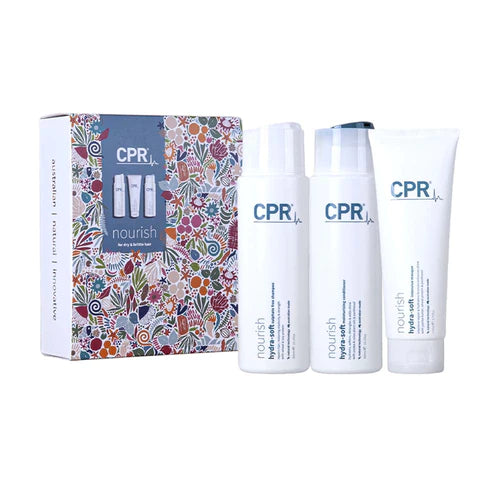 CPR Hair Nourish Trio Pack - Hydra-Soft Sulphate Free Shampoo, Moisturising Conditioner, and Intensive Masque for Deep Hydration and Hair Repair