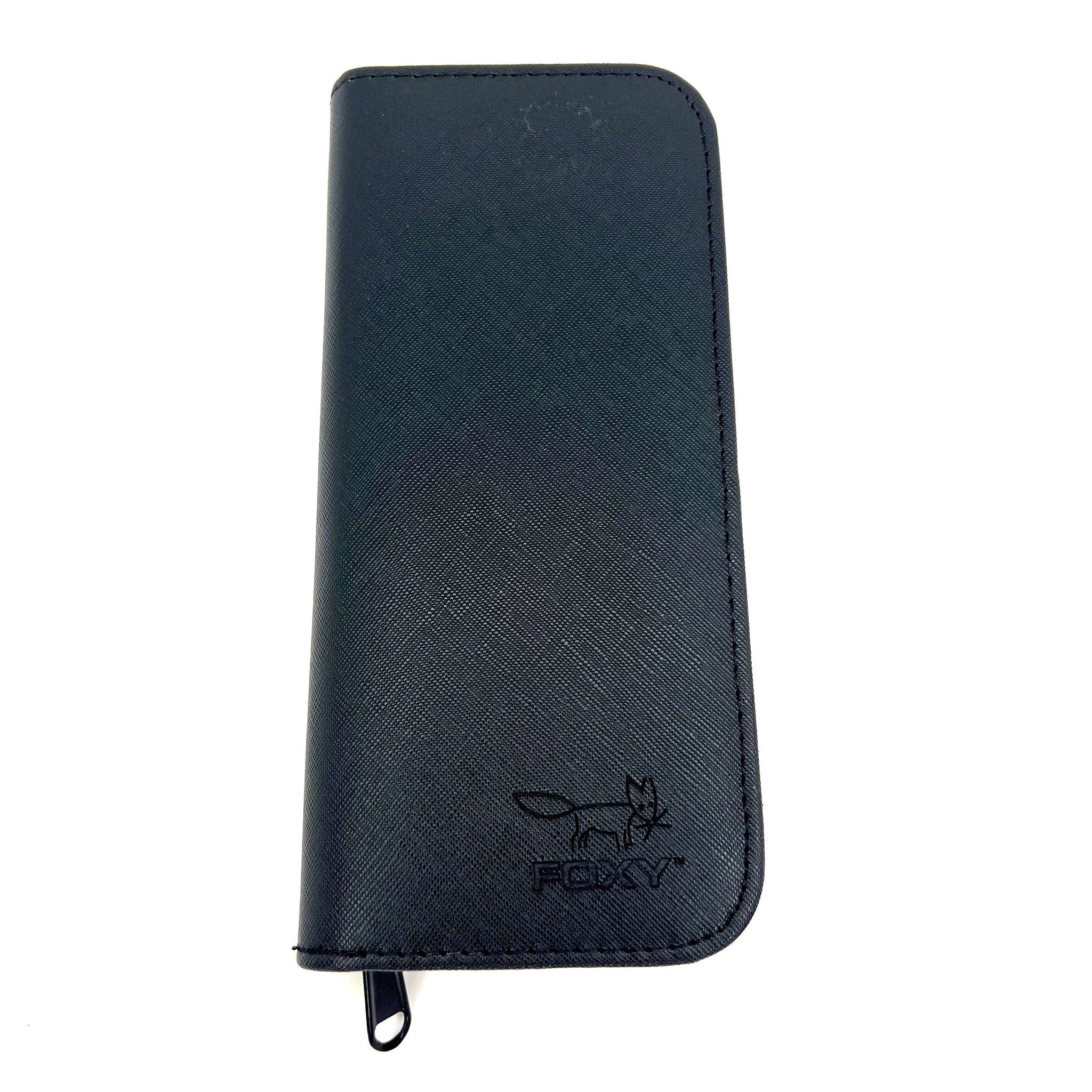 A scissor case for Foxy  Scissors made from black Leather