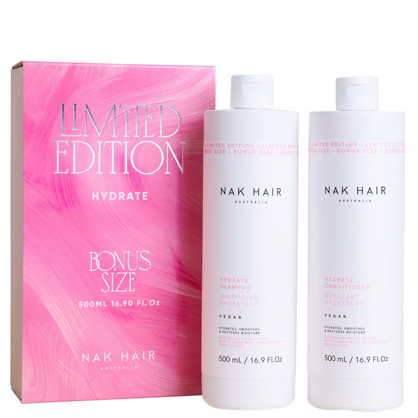NAK Hydrate Shampoo and Conditioner 500ml Duo