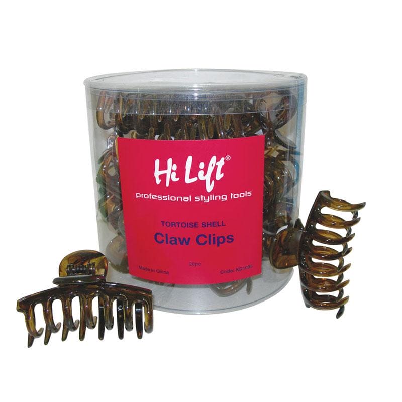 Tortoise Shell Claw Clips 20 Piece Tub