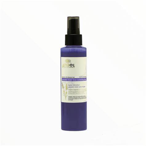 Remove unwanted yellow and brassy tones from blonde and grey hair with our Lavender Violet Tone Correcting Leave In Spray