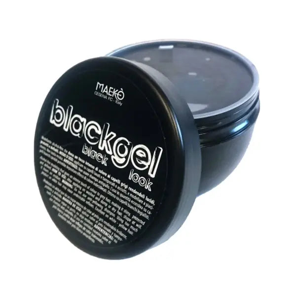 The original Black gel container with 'Maeko' branding on a white background