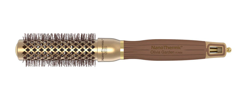 Olivia Garden NanoThermic Gold Round Thermal Brush: The Ultimate Styling Tool 24MM