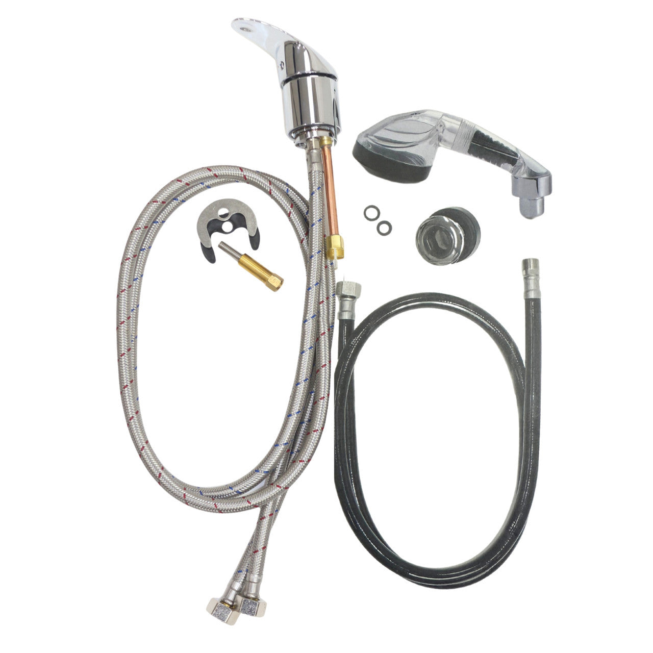 Joiken Rapid Rinse Complete Mixer Set with BLACK Mixer and Fittings