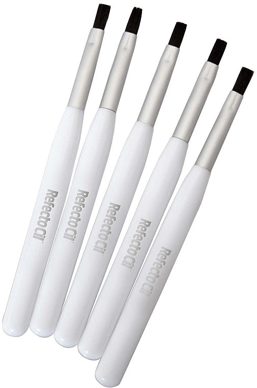 RefectoCil Cosmetic Brush SOFT 5pcs for Precise Lash and Brow Tint Application with Extra Soft Bristles