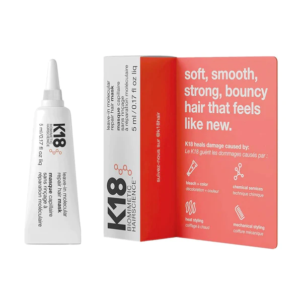 K18 Leave-In Molecular Repair Hair Mask 5ml - (3 Pack)