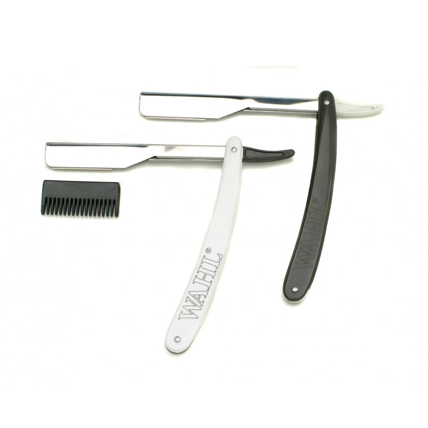 two wahl  branded folding barber razors