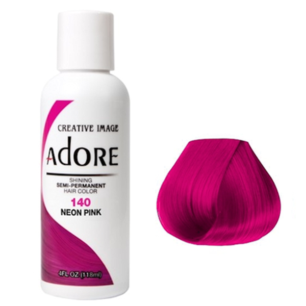 Adore Semi Permanent Hair Colour Neon Pink 118ml