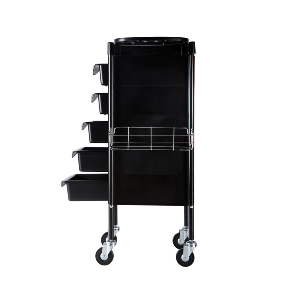 Carlos Hairdressers Salon Trolley - Black