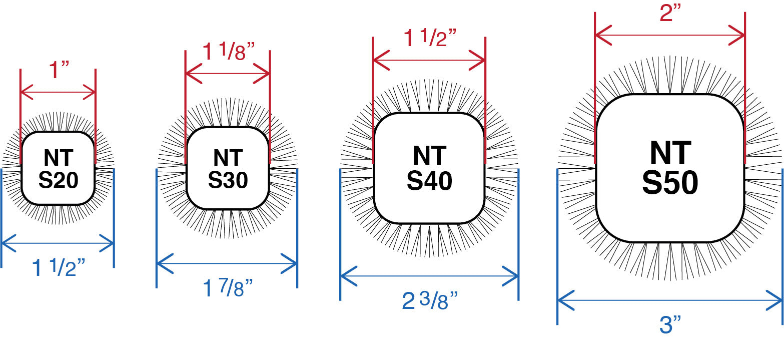 Barrel & Bristle Diameters