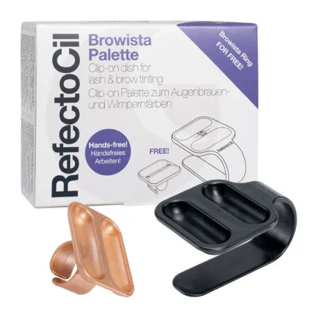 RefectoCil Browista Palette Duo with FREE Mixing Ring for Professional Lash and Brow Tinting