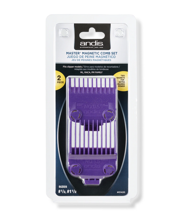 ANDIS Master® Magnetic Comb Set — Dual Pack 0.5 & 1.5