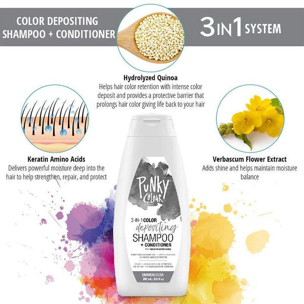 Punky Colour Depositing Shampoo + Conditioner -  Diamondista 250ml