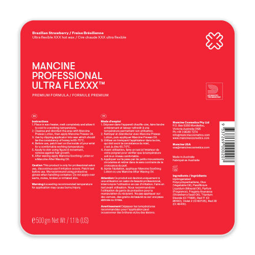 MANCINE - Hot Wax Ultra Flexxx Brazilian Strawberry 500g