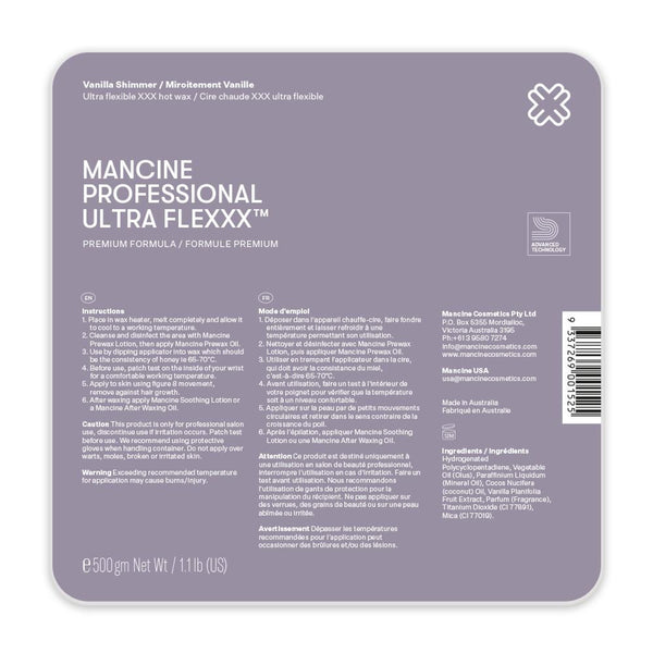 MANCINE - Hot Wax Ultra Flexxx Vanilla Shimmer 500g