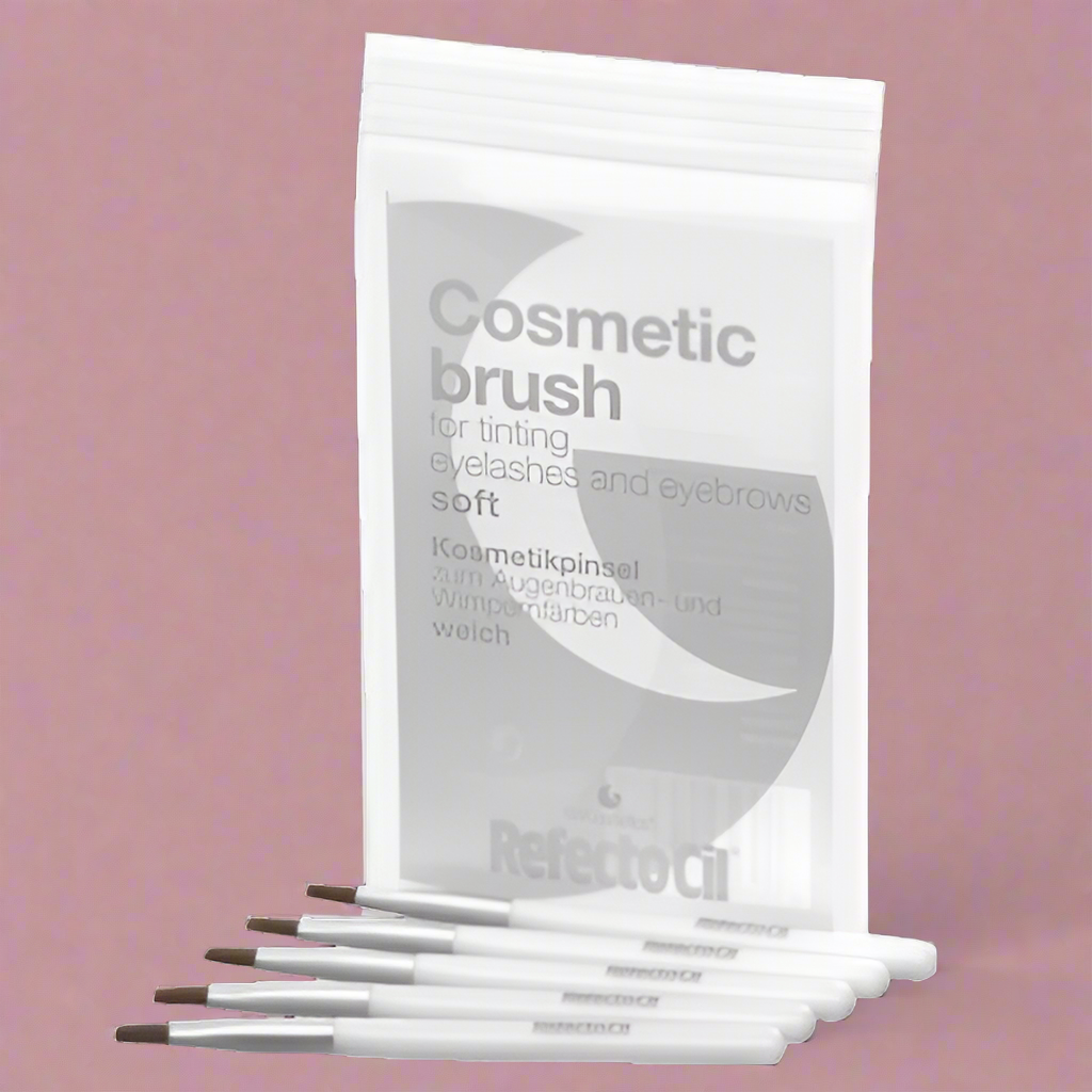 RefectoCil Cosmetic Brush SOFT 5pcs for Precise Lash and Brow Tint Application with Extra Soft Bristles