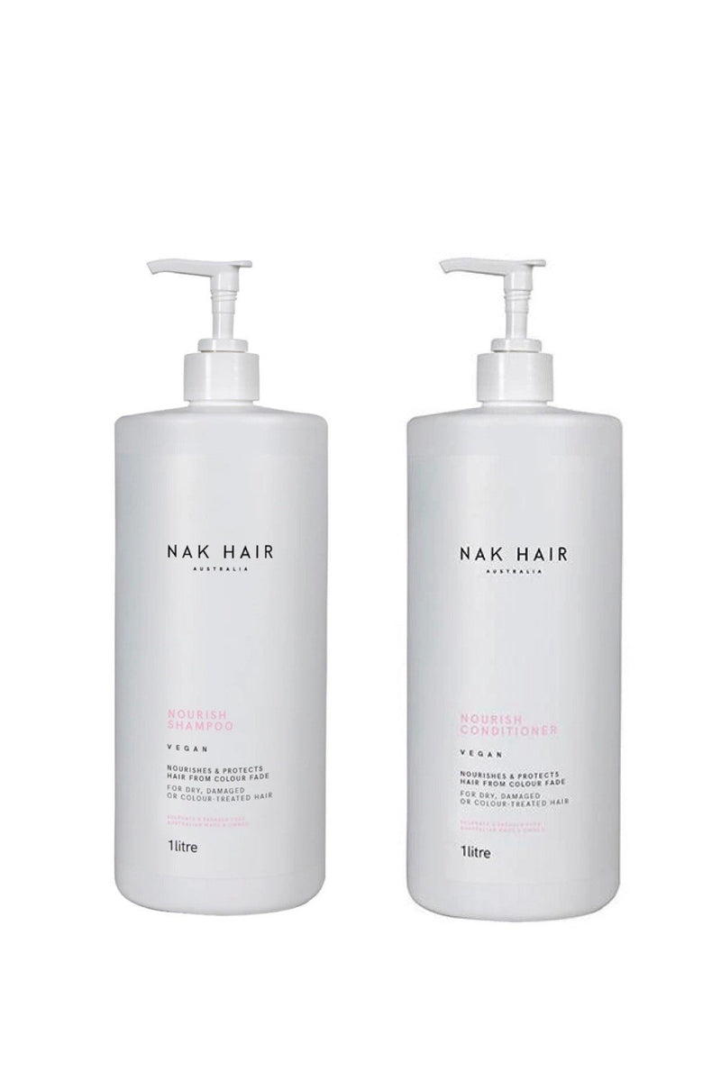 NAK Nourish Shampoo & Conditioner 1L Duo