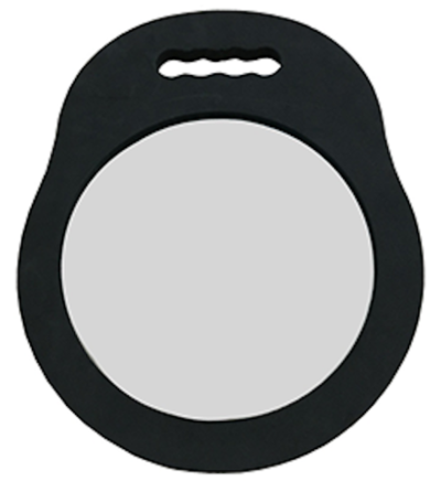 Round Black Foam Mirror